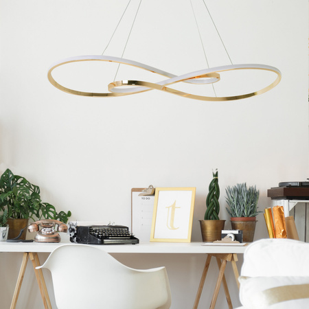 Lampa Sufitowa LED Wisząca Zwis 50W 7800lm 4000K Neutralna Złota Zumba Sanico Goldlux