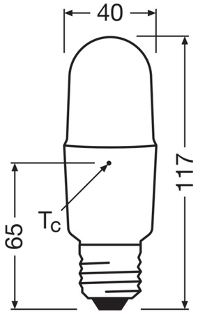 Żarówka LED Rurkowa E27 11W = 75W 1050lm 6500K Zimna Biała ŚCIEMNIALNA LEDVANCE