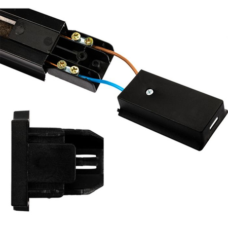 Zestaw Szyna Oświetleniowa Szynoprzewód 2m + 4x Reflektor Szynowy LED Lampa GU10 Czarno - Złota