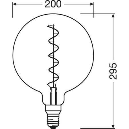 Żarówka LED Dekoracyjna G200 Kula E27 4.8W = 33W 400lm 2200K Ciepła 320° Filament Ściemnialna Vintage 1906 Osram