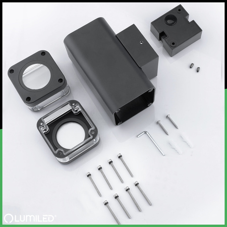 Lampa Ogrodowa Zewnętrzna Kinkiet Elewacyjny 2x GU10 LED IP54 Góra Dół EPSILO LUMILED