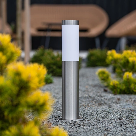 Lampa Ogrodowa Zewnętrzna E27 INOX SŁUPEK 45cm Lilium LUMILED
