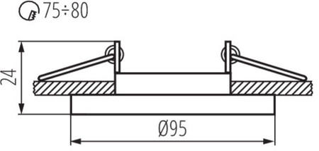 Oprawa sufitowa halogenowa szklana ruchoma MORTA MR16 GU10 czarna Kanlux