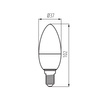 Żarówka LED IQ-LED ŚWIECA E14 C37 4.2W 470lm 4000K Neutralna KANLUX 