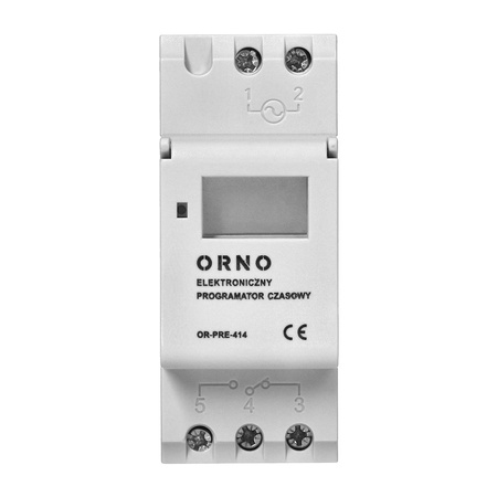 Programator Czasowy Włącznik Wyłącznik LCD 16 Programów 2 Moduły DIN ORNO
