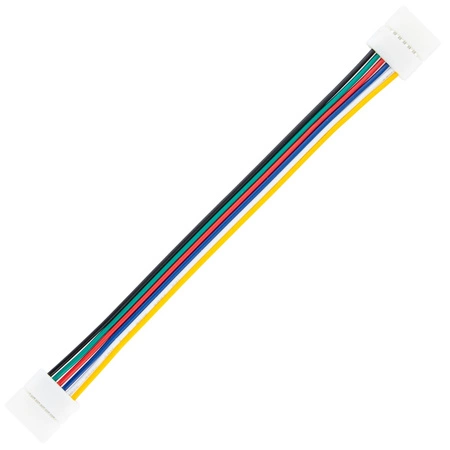 Złączka do taśmy LED 6PIN RGB+CCT zatrzask 2-stronny z przewodem 12mm