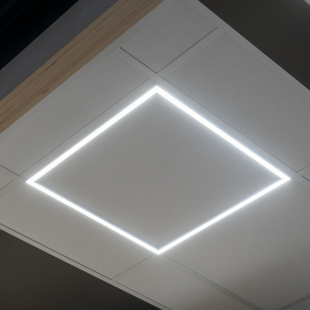 Ramka Oświetleniowa Lampa LED 60x60 32W 3800lm 4000K Neutralna 90° UGR19 Podtynkowa Biała AVAR KANLUX