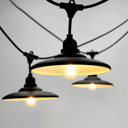 Klosz do Girlandy Zestawu CRETE LS M2 Czarny Metalowy 5 Sztuk Kobi