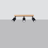 Lampa Sufitowa Oprawa Natynkowa SPOT TUBA Reflektor 3x GU10 Punktowa Ruchoma Tubularna Czarna Brązowa Nowoczesna Verdo Sollux