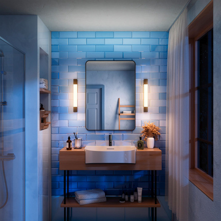 Lampa nad Lustro LED 5W 730lm 2700K 44cm IP44 Czarna Rover Philips