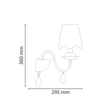 Kinkiet Lampa Ścienna FABRIZIA E14 Biała 36cm - GOLDLUX (Polux)