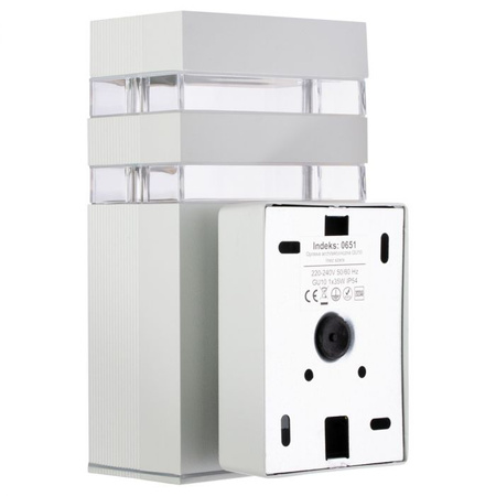 Kinkiet ogrodowy elewacyjny INEZ Szary GU10 ALUMINIUM IP54