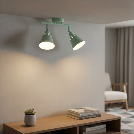 KINKIET FIONA oprawa ścienna 2xE14 do sufitu MIĘTA GOLDLUX (Polux)