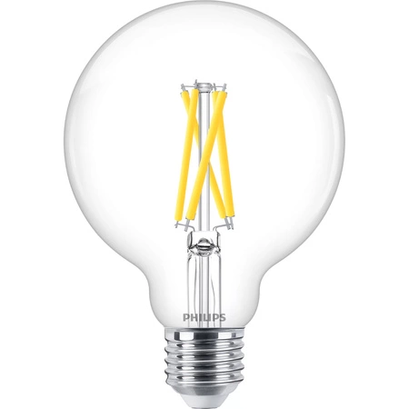 Żarówka LED E27 kula G93 5.9W = 60W 806lm 2200-2700K Ciepła CRI90 FILAMENT Ściemnialna WarmGlow Philips