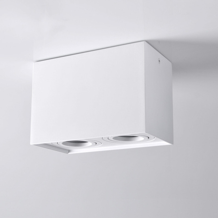 Oprawa sufitowa natynkowa Hadar Q2 2xGU10 ruchoma prostokąt biała