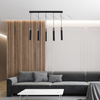 Lampa Wisząca Sufitowa SOLO SAWN Czarna Patyna Drewniana 5x mini GU10 Milagro