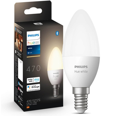 Żarówka LED Świeczka E14 B39 5,5W 2700K Ciepła PHILIPS HUE White Bluetooth Zigbee