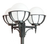 Lampa Ogrodowa Zewnętrzna Słupek LATARNIA E27 Kule z koszykiem 250 OGMWN 3 KPO 250 185-285cm czarny Su-Ma