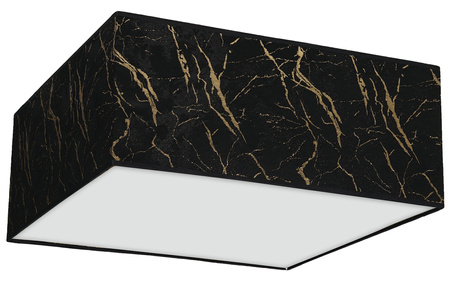 Plafon LED Lampa Sufitowa SENSO Czarna Złota Kwadrat 2xE27 Milagro