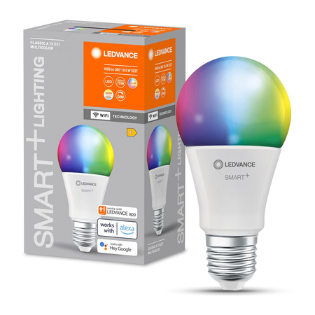 Żarówka LED E27 A75 9.5W 1055lm RGBW SMART+ WiFi Ściemnialna Classic LEDVANCE