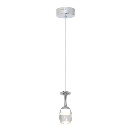 Lampa wisząca COPPA 5W LED Kielich Chrom Minimalistyczna ML436 Milagro Metal + Akryl