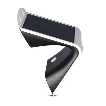 Lampa LED 3W Solarna Ścienna 4000K+3000K Z czujnikiem ruchu Biały + Czarny VT-767-2 V-TAC