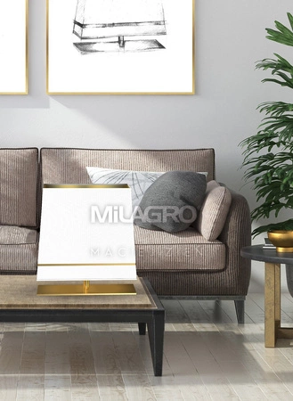 Lampa Stojąca Podłogowa VOLANS 1xE27 Biało-Złota Milagro