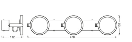 Kinkiet LED Lampa Sufitowa Ścienna Łazienkowa 20W 700lm CCT 45 cm IP44 Ściemnialna Srebrny SMART+ WiFi Sun@Home Ledvance