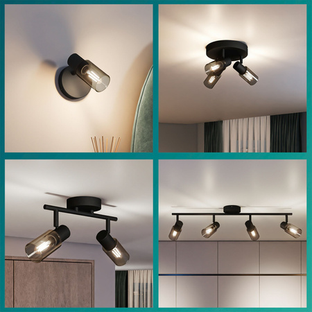 Lampa Sufitowa Reflektor 3x E14 Czarna Palms Philips