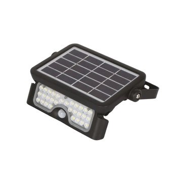 Naświetlacz LED Solarny Zewnętrzny Ogrodowy 5W 500lm 4000K Neutralny 90° z Czujnikiem Ruchu i Zmierzchu IP65 Czarny Mhc Kobi