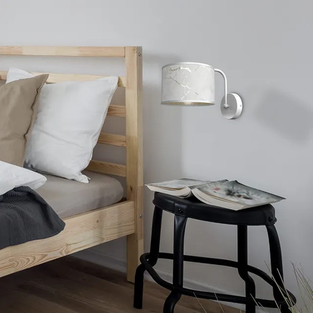 Lampa Ścienna Kinkiet SENSO Biała Złota 1xE27 Milagro