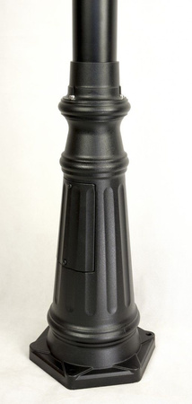 Lampa Ogrodowa Zewnętrzna Słupek LATARNIA E27 Kule z koszykiem 200 OGMWN 3 KPO 180-280cm czarny Su-Ma