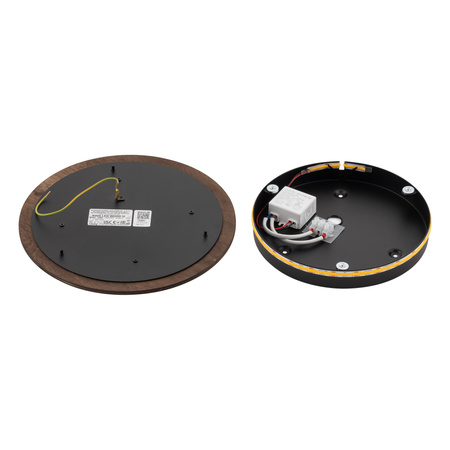 Kinkiet Ścienny Lampa Natynkowa LED 10W 130lm 3000K Ciepła Złota Nowoczesna RING WOOD LED M 10281 Nowodvorski