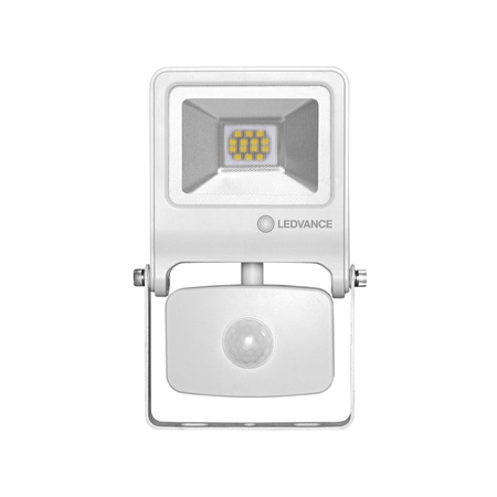 Naświetlacz LED Reflektor Zewnętrzny Lampa 10W 800lm 3000K IP44 Biały Z Czujnikiem Ruchu i Zmierzchu Endura Ledvance