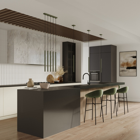 Lampa Wisząca Sufitowa Zwis Tuba Spot 5x G9 Oliwkowa Pastelo Ocean Green SL.1522 Sollux