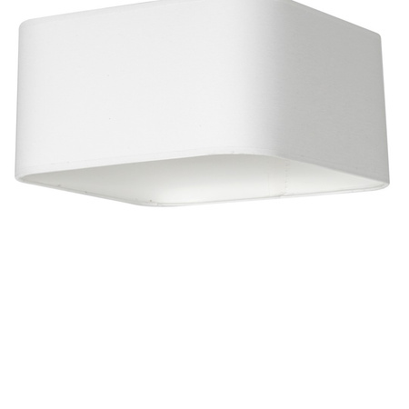Lampa Sufitowa NAPOLI 1xE27 Biała Chrom Abażur Milagro