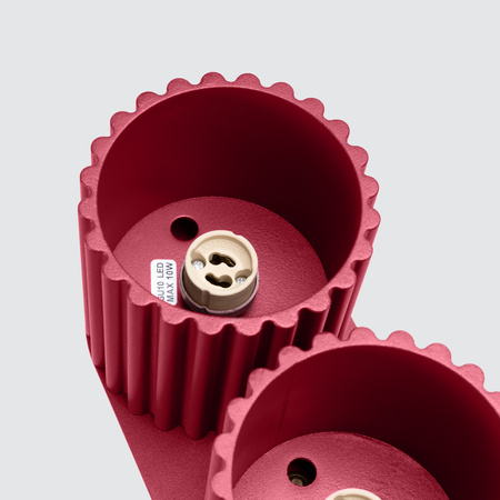 Oprawa Natynkowa 2x GU10 Aluminiowa Burgund Aura Deep Space SL.1820 Sollux