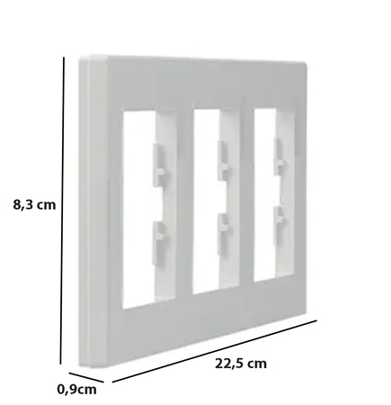 Ramka 3-krotna Pozioma Do Gniazda Potrójna Biała ASFORA