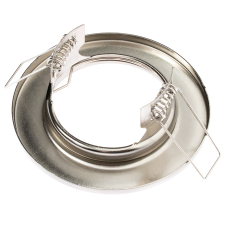 Oprawa HALOGENOWA Podtynkowa Stała Okrągła Satyna Blacha GU10 MR16