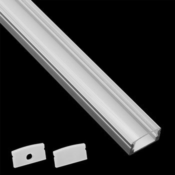 Profil Aluminiowy do LED KM36 Srebrny Natynkowy 1m + Przesłona przezroczysta + Zaślepki