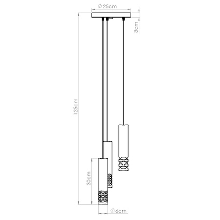 Lampa Wisząca Sufitowa 3x GU10 Biała LIRO Ocean Green SL.1694 Sollux