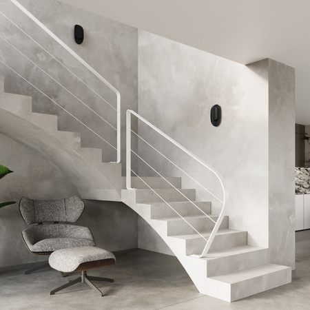 Lampa Ścienna Kinkiet G9 Owalna Czarna Nowoczesna Tear Sollux