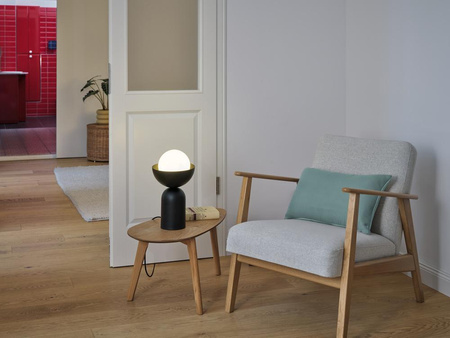 Lampa Stołowa Dekoracyjna Oprawa Oświetleniowa E14 Czarna Decor Bowl Table Osram