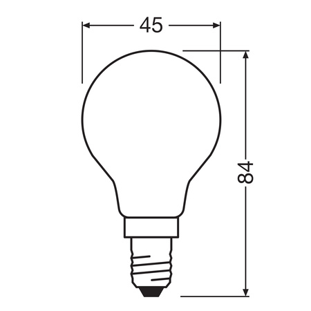 Żarówka LED P45 Kulka E27 1.2W = 25W 255lm 2700K Ciepła 330° 213lm/W CLASSIC ENERGY EFFICIENCY Osram