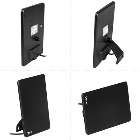 Antena Pokojowa ze Wzmacniaczem do Telewizji Naziemnej DVB-T/T2 Aktywna 4K Mocna VAYOX