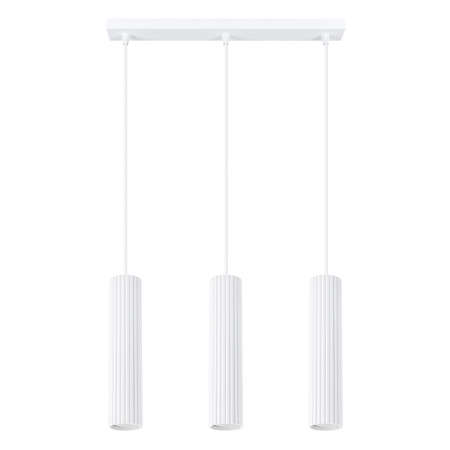 Lampa Wisząca Sufitowa Zwis Tuba Spot 3x GU10 Biała Karbon Deep Space SL.1537 Sollux