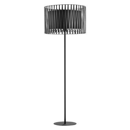 Lampa Podłogowa Stojąca HARMONY BLACK Abażur Czarna Elegancka E27 2899 TK Lighting