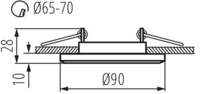 Oprawa sufitowa halogenowa szklana MORTA MR16 czarna Kanlux