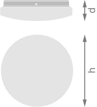 Plafon LED Lampa Sufitowa Natynkowa 12W 900lm 6500K Zimna IP44 Biały z Czujnikiem Dźwięku Ceiling Ledvance