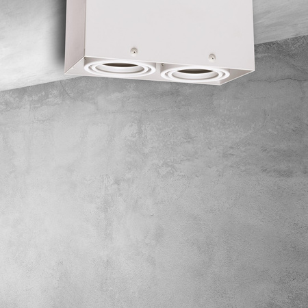 Lampa Oprawa Sufitowa BLOCCO Biała 2x7W GU10 LED Milagro